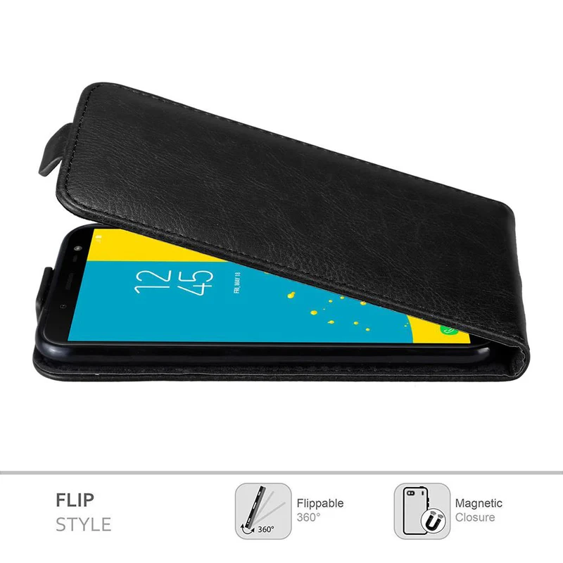 Cadorabo Hülle kompatibel mit Samsung Galaxy J6 2018 Schutzhülle im Flip Design mit Magnetverschluss