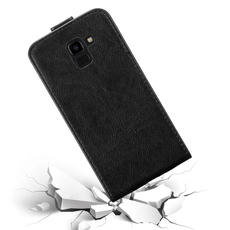 Cadorabo Hülle kompatibel mit Samsung Galaxy J6 2018 Schutzhülle im Flip Design mit Magnetverschluss