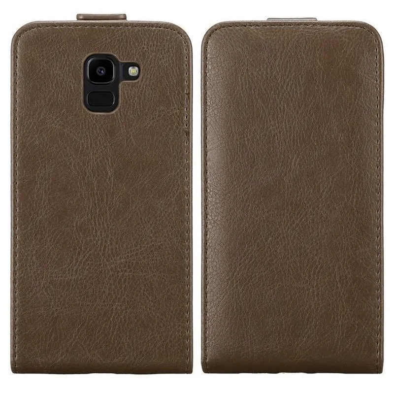 Cadorabo Hülle kompatibel mit Samsung Galaxy J6 2018 Schutzhülle im Flip Design mit Magnetverschluss