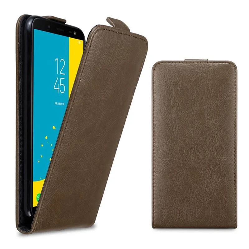 Cadorabo Hülle kompatibel mit Samsung Galaxy J6 2018 Schutzhülle im Flip Design mit Magnetverschluss