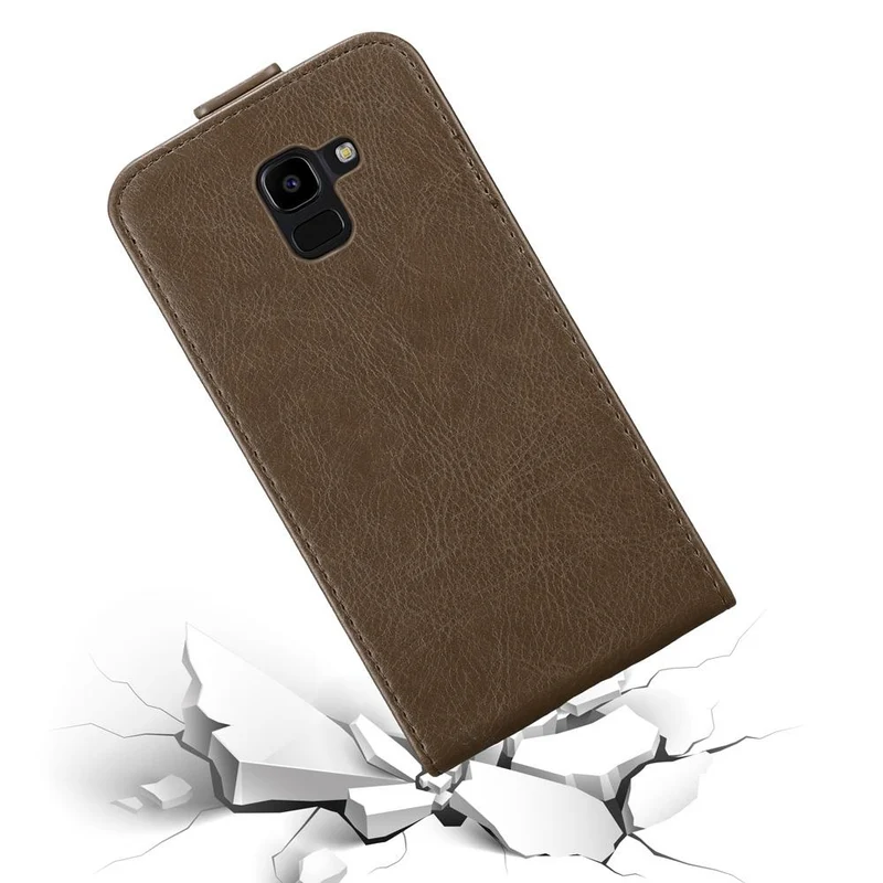 Cadorabo Hülle kompatibel mit Samsung Galaxy J6 2018 Schutzhülle im Flip Design mit Magnetverschluss