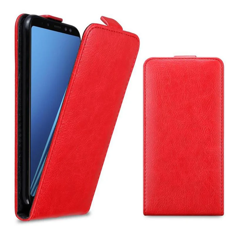 Cadorabo Hülle kompatibel mit Samsung Galaxy A8 2018 Schutzhülle im Flip Design mit Magnetverschluss