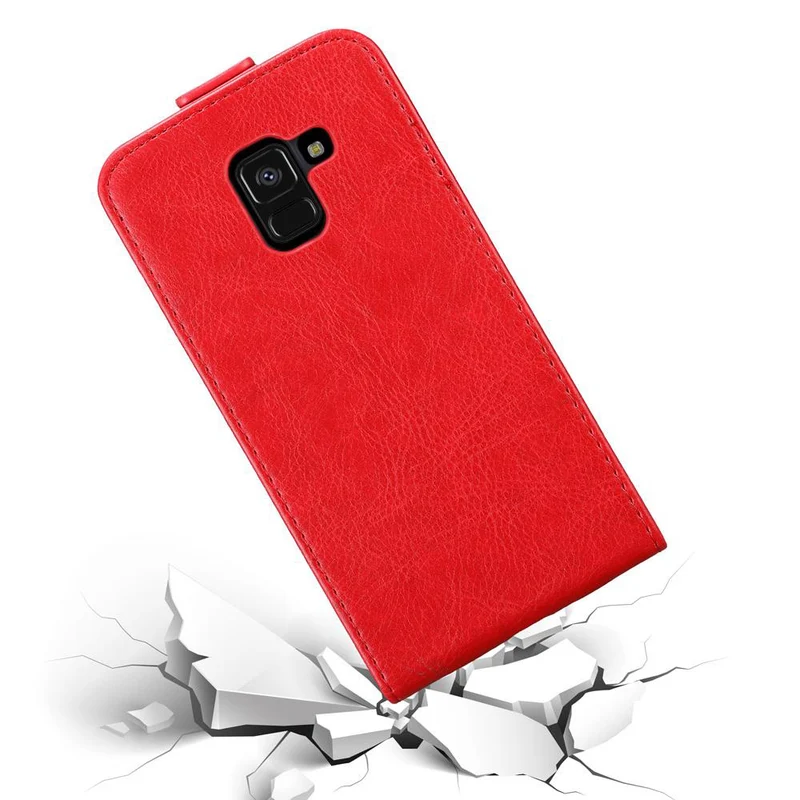 Cadorabo Hülle kompatibel mit Samsung Galaxy A8 2018 Schutzhülle im Flip Design mit Magnetverschluss
