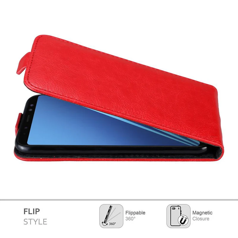 Cadorabo Hülle kompatibel mit Samsung Galaxy A8 2018 Schutzhülle im Flip Design mit Magnetverschluss