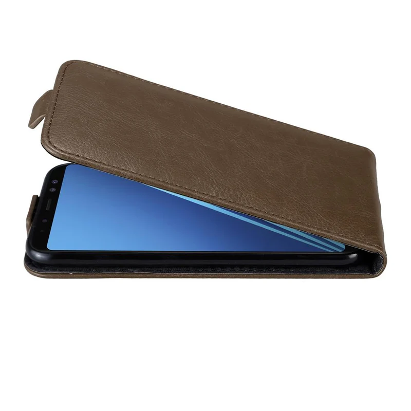 Cadorabo Hülle kompatibel mit Samsung Galaxy A8 2018 Schutzhülle im Flip Design mit Magnetverschluss