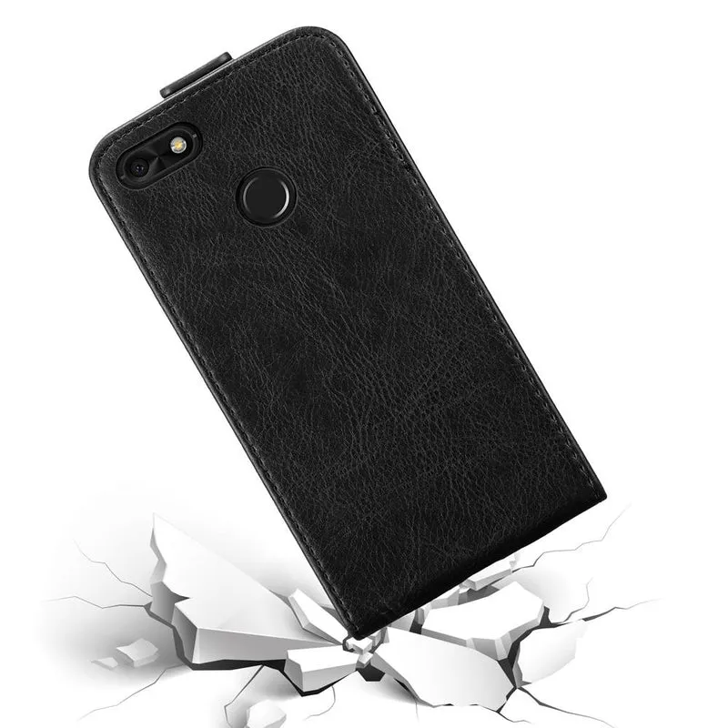 Cadorabo Hülle kompatibel mit Huawei Y6 PRO 2017 Schutzhülle im Flip Design mit Magnetverschluss
