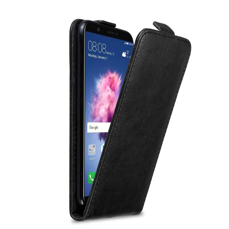 Cadorabo Hülle kompatibel mit Huawei P SMART 2018 / Enjoy 7S Schutzhülle im Flip Design mit Magnetverschluss