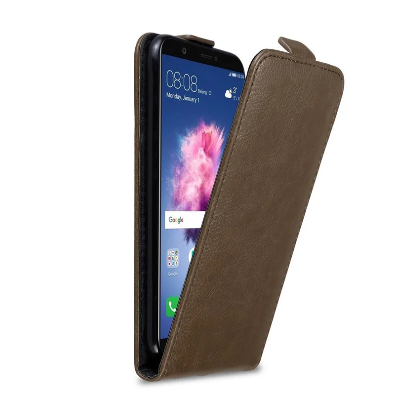 Cadorabo Hülle kompatibel mit Huawei P SMART 2018 / Enjoy 7S Schutzhülle im Flip Design mit Magnetverschluss