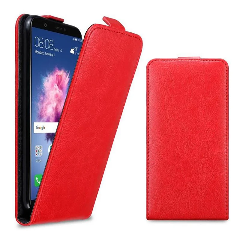 Cadorabo Hülle kompatibel mit Huawei P SMART 2018 / Enjoy 7S Schutzhülle im Flip Design mit Magnetverschluss