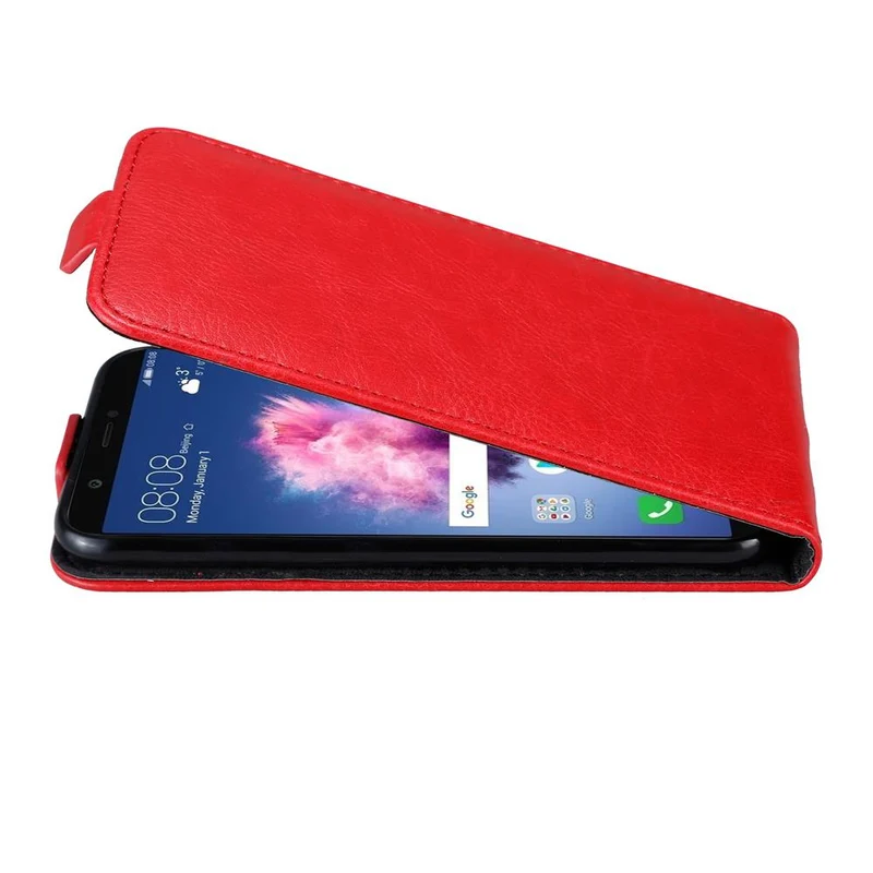 Cadorabo Hülle kompatibel mit Huawei P SMART 2018 / Enjoy 7S Schutzhülle im Flip Design mit Magnetverschluss