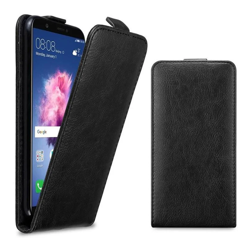 Cadorabo Hülle kompatibel mit Huawei P SMART 2018 / Enjoy 7S Schutzhülle im Flip Design mit Magnetverschluss