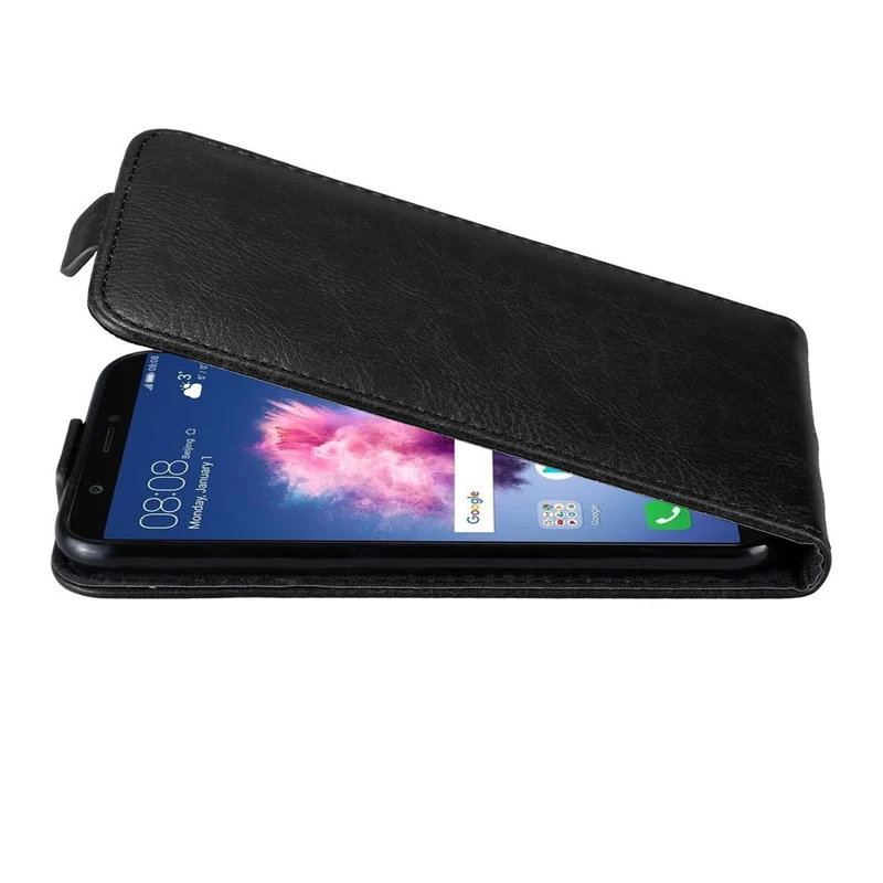 Cadorabo Hülle kompatibel mit Huawei P SMART 2018 / Enjoy 7S Schutzhülle im Flip Design mit Magnetverschluss