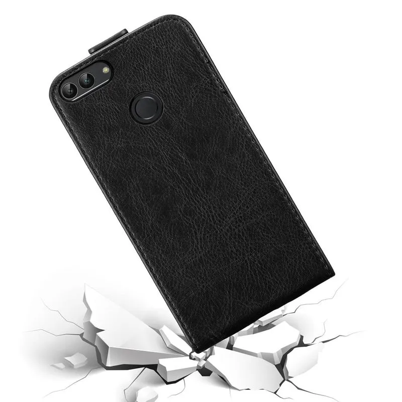 Cadorabo Hülle kompatibel mit Huawei P SMART 2018 / Enjoy 7S Schutzhülle im Flip Design mit Magnetverschluss