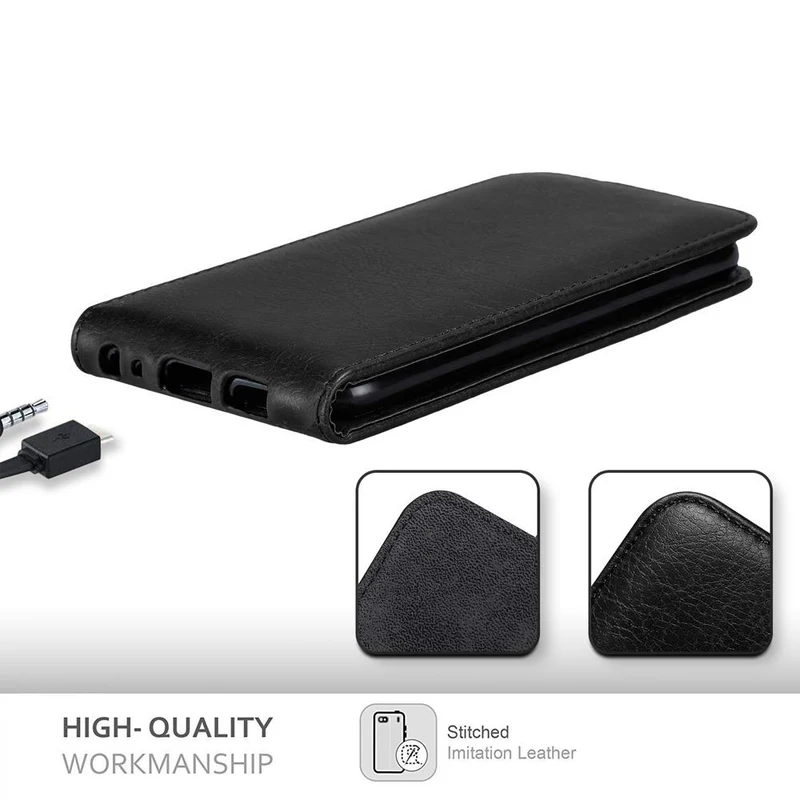 Cadorabo Hülle kompatibel mit Huawei P SMART 2018 / Enjoy 7S Schutzhülle im Flip Design mit Magnetverschluss