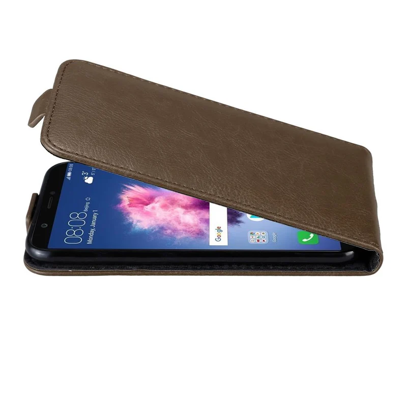 Cadorabo Hülle kompatibel mit Huawei P SMART 2018 / Enjoy 7S Schutzhülle im Flip Design mit Magnetverschluss