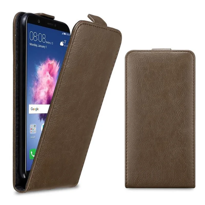 Cadorabo Hülle kompatibel mit Huawei P SMART 2018 / Enjoy 7S Schutzhülle im Flip Design mit Magnetverschluss