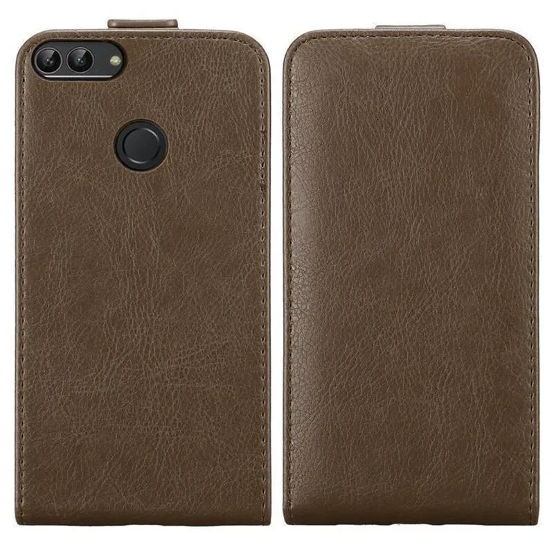 Cadorabo Hülle kompatibel mit Huawei P SMART 2018 / Enjoy 7S Schutzhülle im Flip Design mit Magnetverschluss