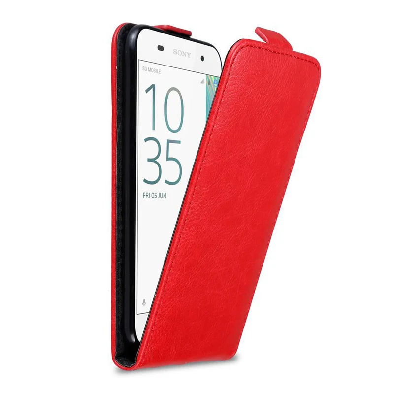 Cadorabo Hülle kompatibel mit Sony Xperia E5 Schutzhülle im Flip Design mit Magnetverschluss