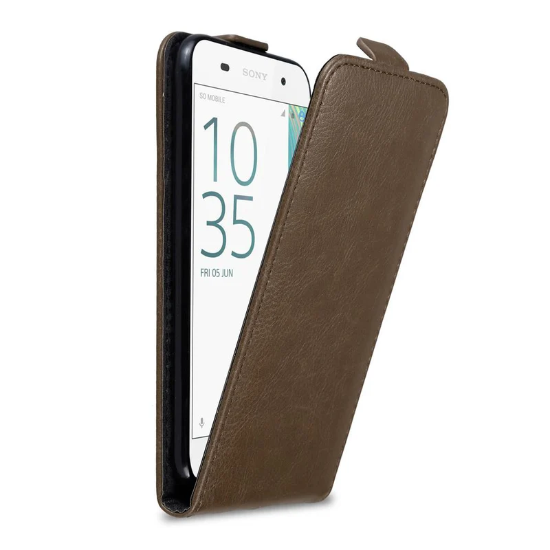 Cadorabo Hülle kompatibel mit Sony Xperia E5 Schutzhülle im Flip Design mit Magnetverschluss