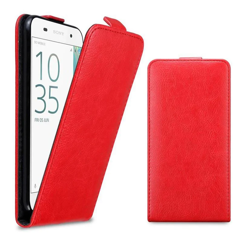 Cadorabo Hülle kompatibel mit Sony Xperia E5 Schutzhülle im Flip Design mit Magnetverschluss