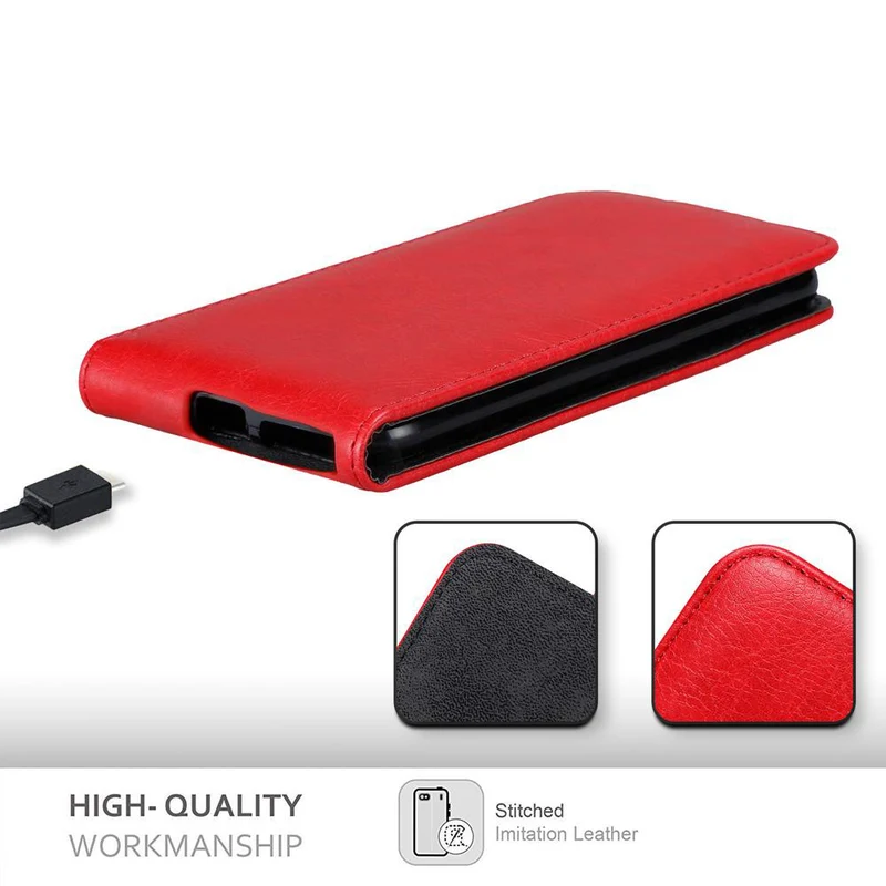 Cadorabo Hülle kompatibel mit Sony Xperia E5 Schutzhülle im Flip Design mit Magnetverschluss