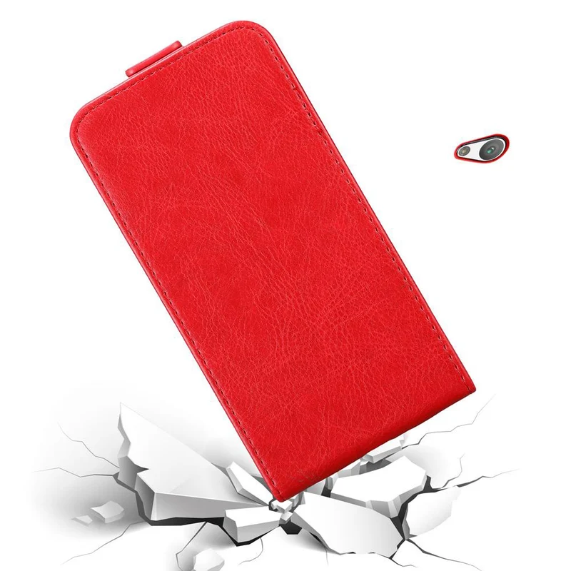 Cadorabo Hülle kompatibel mit Sony Xperia E5 Schutzhülle im Flip Design mit Magnetverschluss