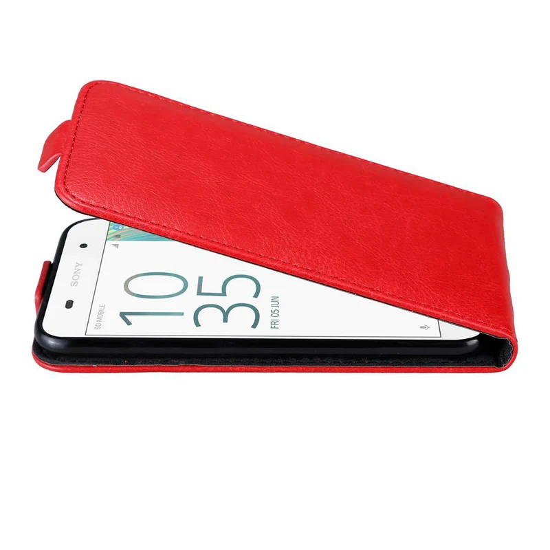Cadorabo Hülle kompatibel mit Sony Xperia E5 Schutzhülle im Flip Design mit Magnetverschluss