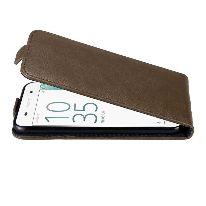 Cadorabo Hülle kompatibel mit Sony Xperia E5 Schutzhülle im Flip Design mit Magnetverschluss