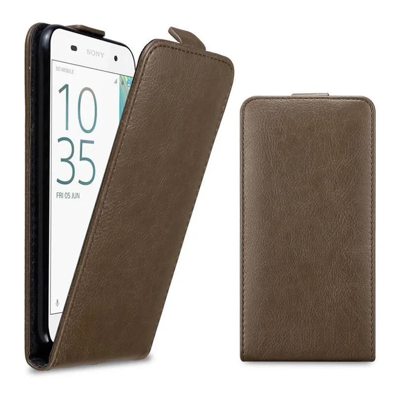 Cadorabo Hülle kompatibel mit Sony Xperia E5 Schutzhülle im Flip Design mit Magnetverschluss