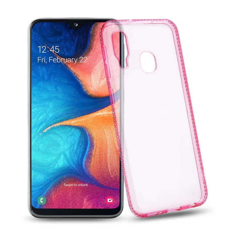 Cadorabo Hülle kompatibel mit Samsung Galaxy A10e / A20e Schutzhülle aus flexiblem TPU Silikon im Strass Design