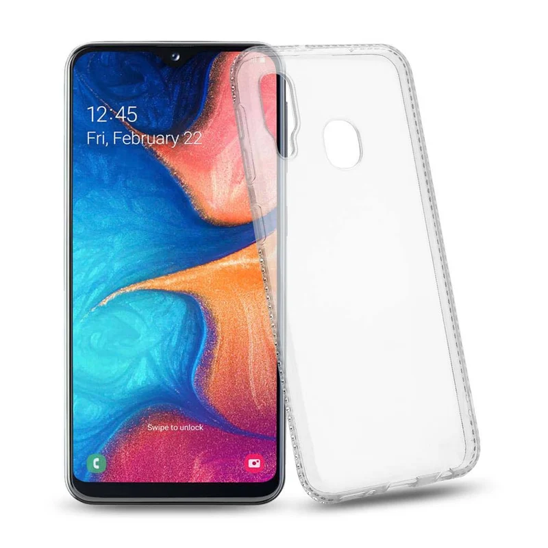Cadorabo Hülle kompatibel mit Samsung Galaxy A10e / A20e Schutzhülle aus flexiblem TPU Silikon im Strass Design