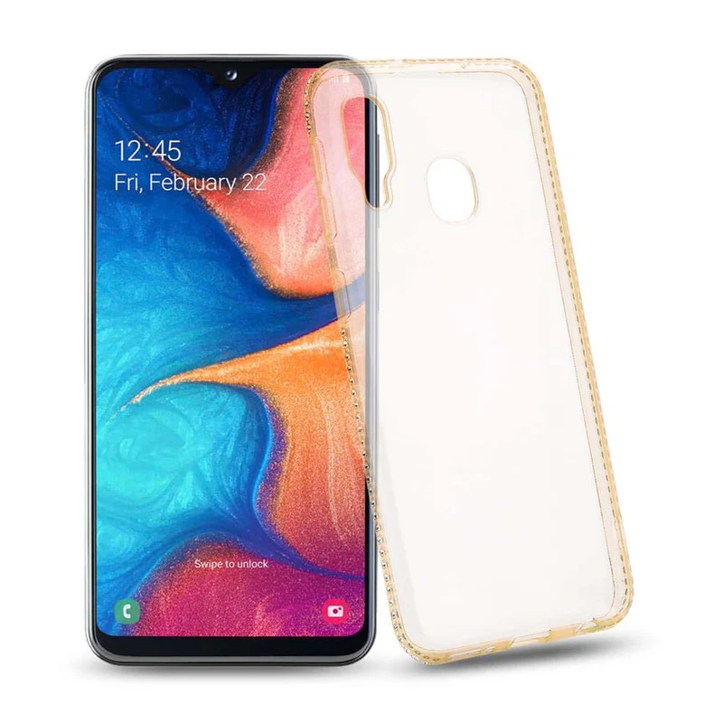 Cadorabo Hülle kompatibel mit Samsung Galaxy A10e / A20e Schutzhülle aus flexiblem TPU Silikon im Strass Design