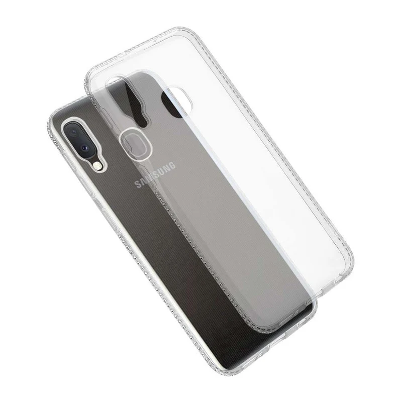 Cadorabo Hülle kompatibel mit Samsung Galaxy A10e / A20e Schutzhülle aus flexiblem TPU Silikon im Strass Design