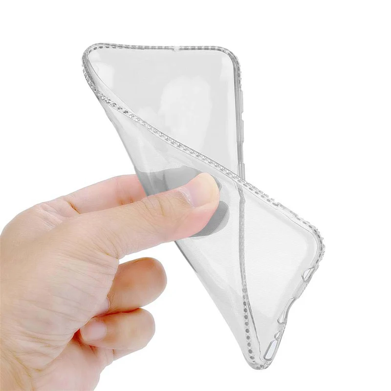 Cadorabo Hülle kompatibel mit Samsung Galaxy A10e / A20e Schutzhülle aus flexiblem TPU Silikon im Strass Design