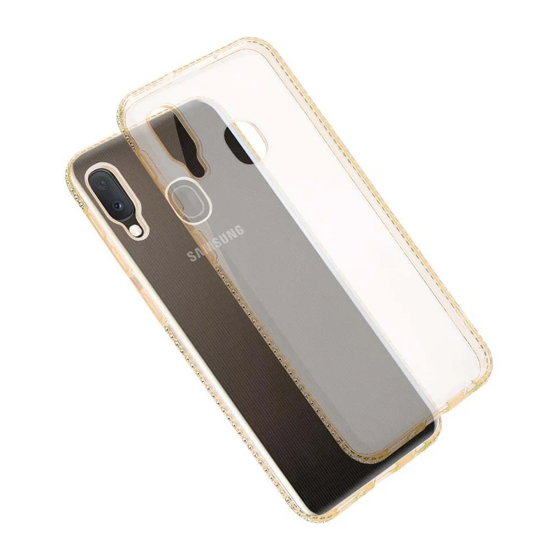 Cadorabo Hülle kompatibel mit Samsung Galaxy A10e / A20e Schutzhülle aus flexiblem TPU Silikon im Strass Design