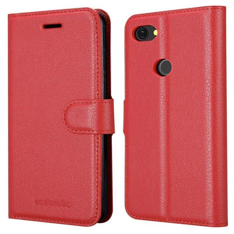 Cadorabo Hülle kompatibel mit Google PIXEL 3A XL Schutzhülle mit Magnetverschluss, Standfunktion und Kartenfach