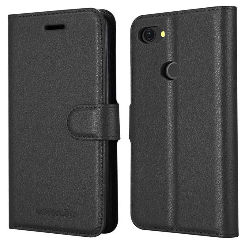 Cadorabo Hülle kompatibel mit Google PIXEL 3A XL Schutzhülle mit Magnetverschluss, Standfunktion und Kartenfach
