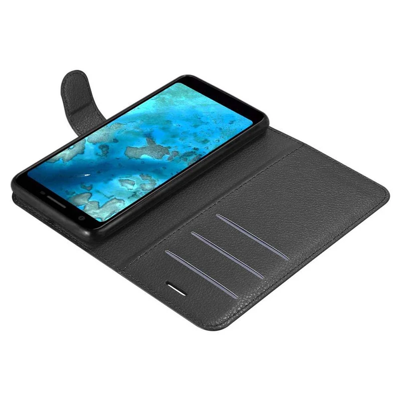 Cadorabo Hülle kompatibel mit Google PIXEL 3A XL Schutzhülle mit Magnetverschluss, Standfunktion und Kartenfach
