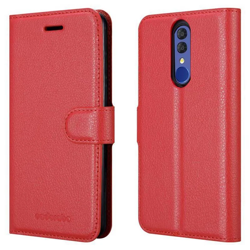 Cadorabo Hülle kompatibel mit Alcatel 3 2019 Schutzhülle mit Magnetverschluss, Standfunktion und Kartenfach
