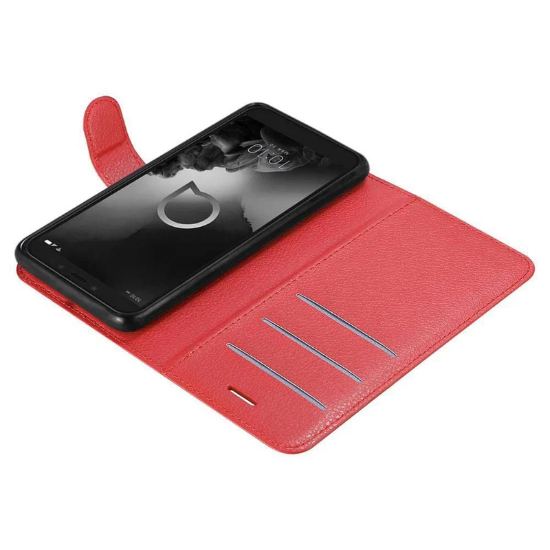 Cadorabo Hülle kompatibel mit Alcatel 1C 2019 Schutzhülle mit Magnetverschluss, Standfunktion und Kartenfach