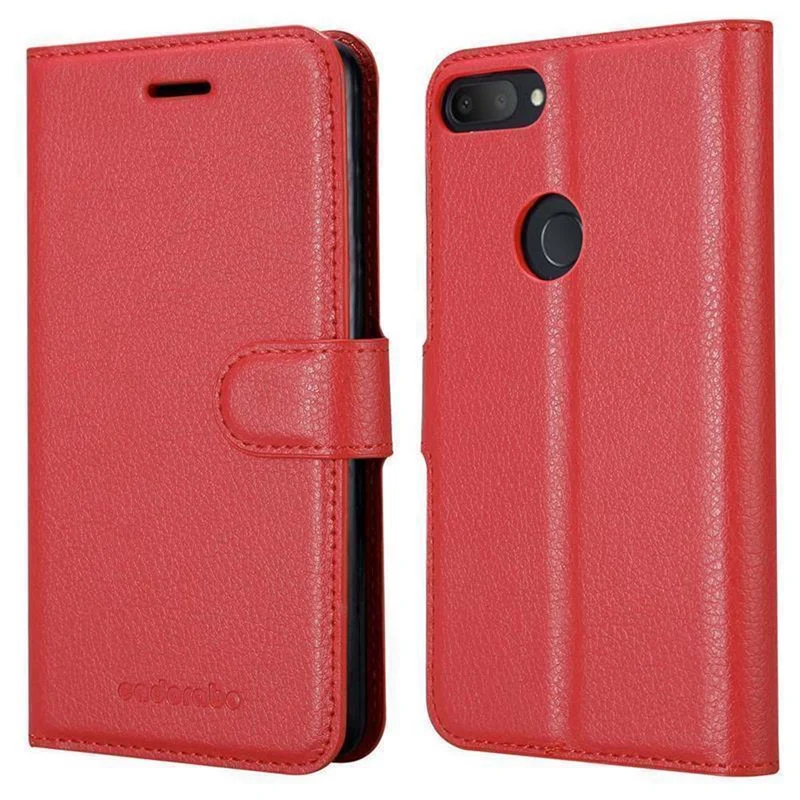 Cadorabo Hülle kompatibel mit Alcatel 1S 2019 Schutzhülle mit Magnetverschluss, Standfunktion und Kartenfach