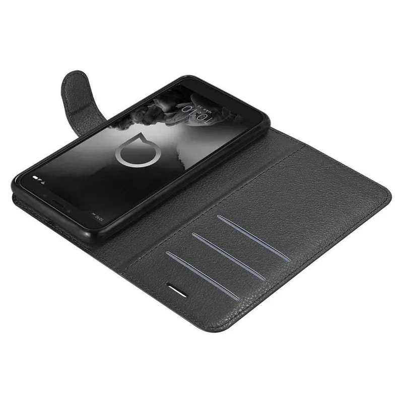 Cadorabo Hülle kompatibel mit Alcatel 1S 2019 Schutzhülle mit Magnetverschluss, Standfunktion und Kartenfach