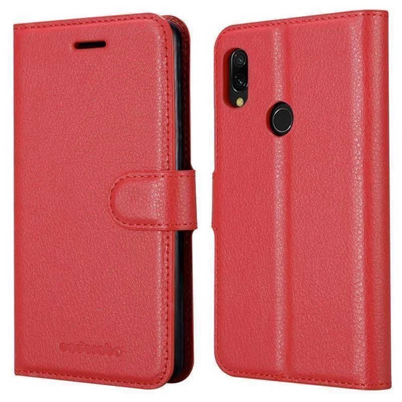 Cadorabo Hülle kompatibel mit Xiaomi RedMi NOTE 7 Schutzhülle mit Magnetverschluss, Standfunktion und Kartenfach