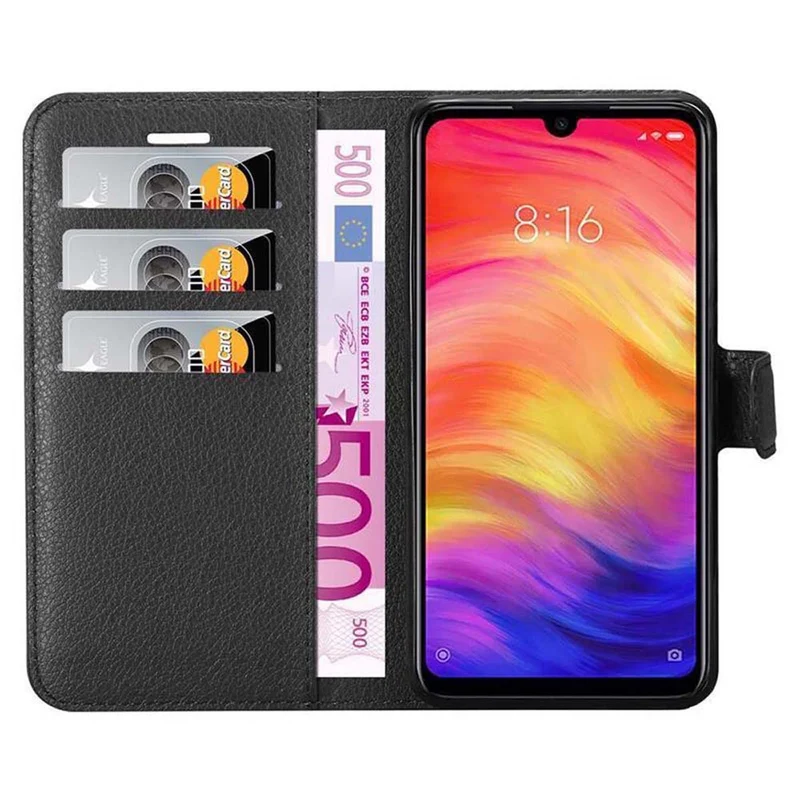 Cadorabo Hülle kompatibel mit Xiaomi RedMi NOTE 7 Schutzhülle mit Magnetverschluss, Standfunktion und Kartenfach