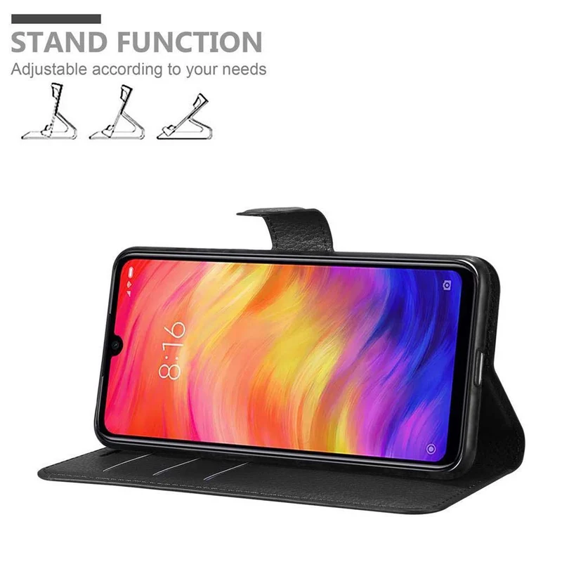 Cadorabo Hülle kompatibel mit Xiaomi RedMi NOTE 7 Schutzhülle mit Magnetverschluss, Standfunktion und Kartenfach