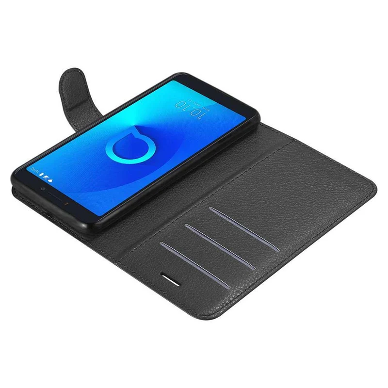 Cadorabo Hülle kompatibel mit Alcatel 3C Schutzhülle mit Magnetverschluss, Standfunktion und Kartenfach