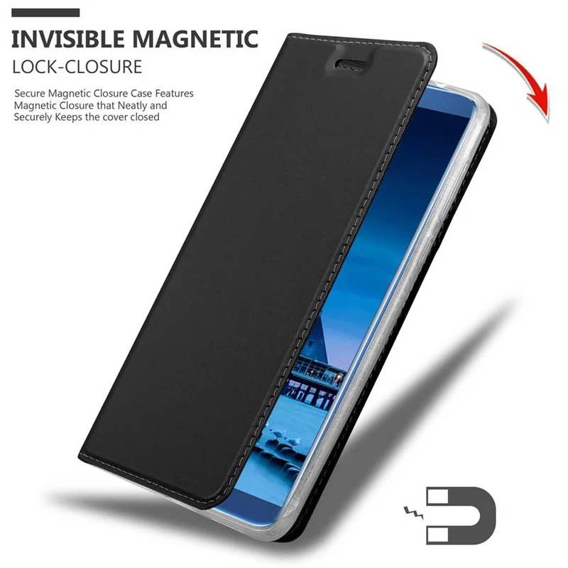 Cadorabo Hülle kompatibel mit Honor 9 LITE Schutzhülle mit Magnetverschluss, Standfunktion und Kartenfach