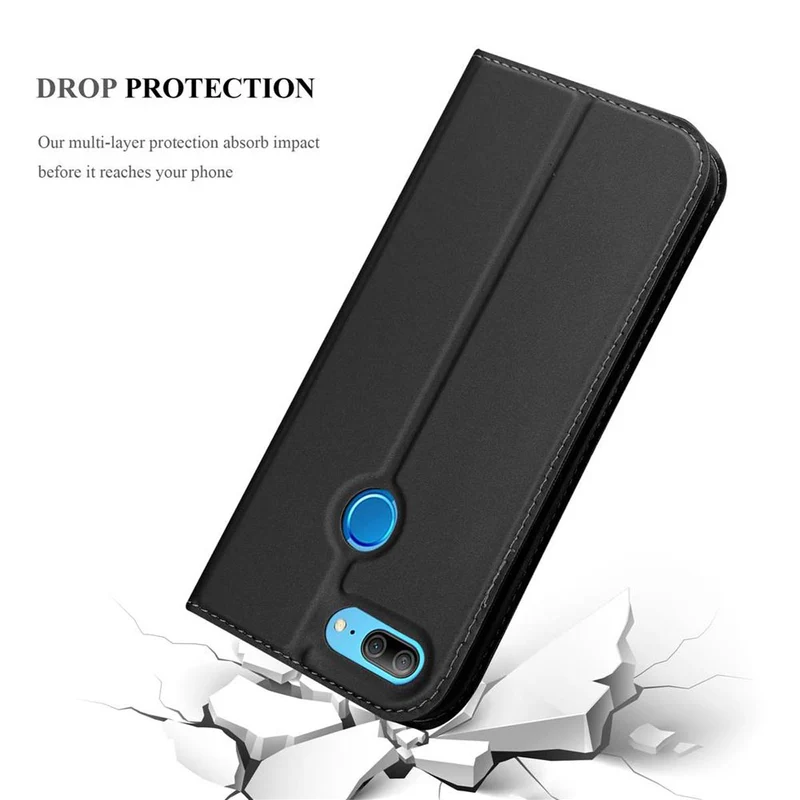 Cadorabo Hülle kompatibel mit Honor 9 LITE Schutzhülle mit Magnetverschluss, Standfunktion und Kartenfach