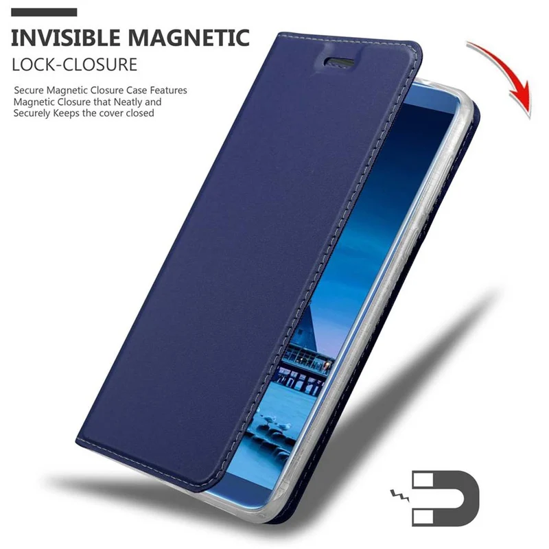 Cadorabo Hülle kompatibel mit Honor 9 LITE Schutzhülle mit Magnetverschluss, Standfunktion und Kartenfach