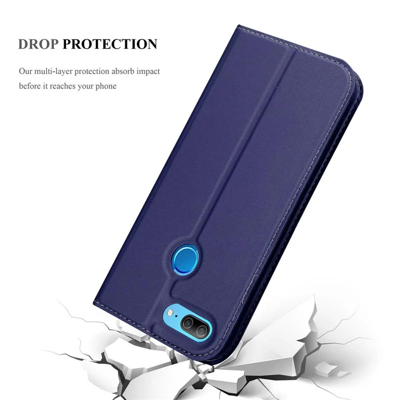 Cadorabo Hülle kompatibel mit Honor 9 LITE Schutzhülle mit Magnetverschluss, Standfunktion und Kartenfach